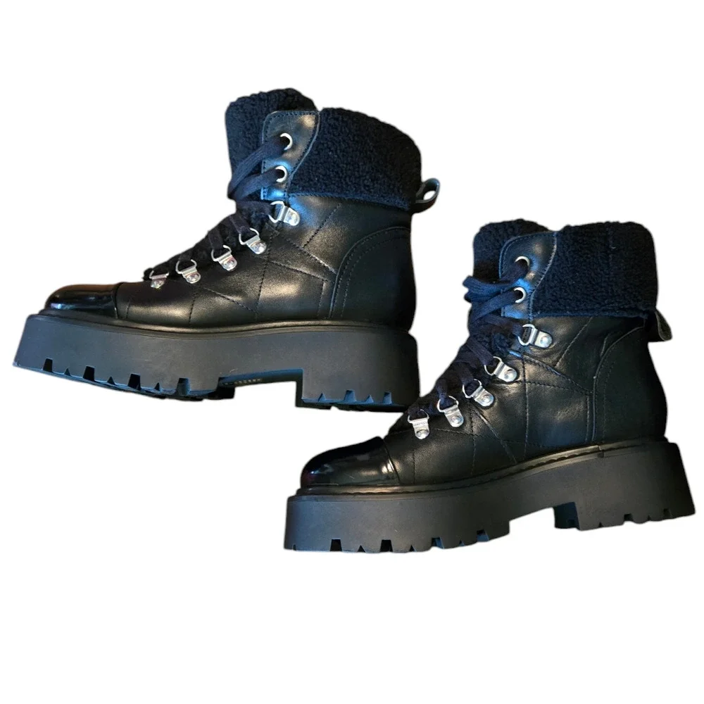 Steve Madden Reyen Leather Boots Size 6.5 - Picture 4 of 5